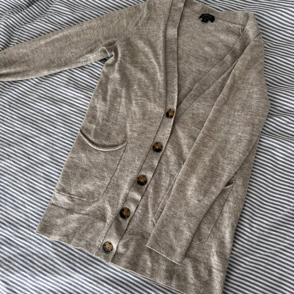 J. Crew Gray Women's Cardigan Sweater - Picture 5 of 9